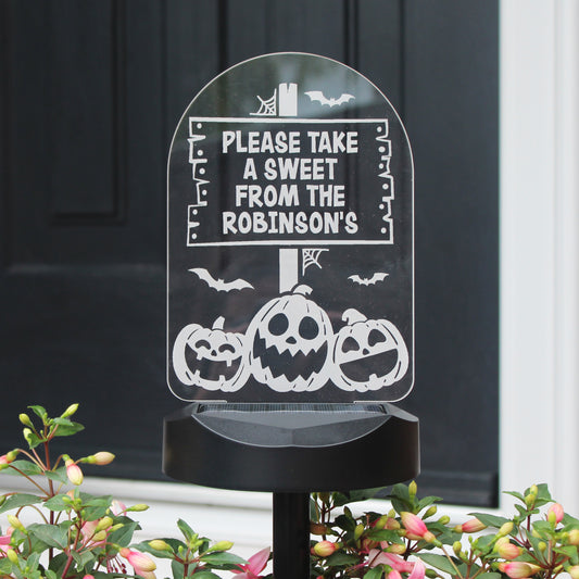Personalised Pumpkin Patch Halloween Solar Light – Custom Outdoor Decor