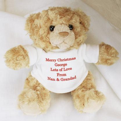 Personalised Teddy Bear - Red Message