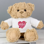 Personalised Valentines Day Confetti Hearts Teddy Bear