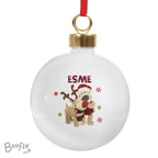 Personalised Boofle Christmas Reindeer Bauble