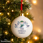 Personalised The Snowman Botanical Bauble