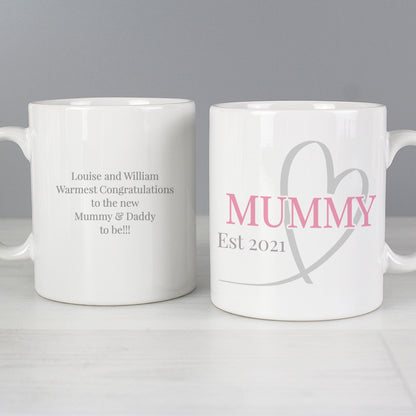 Personalised Mummy & Daddy Mug Set