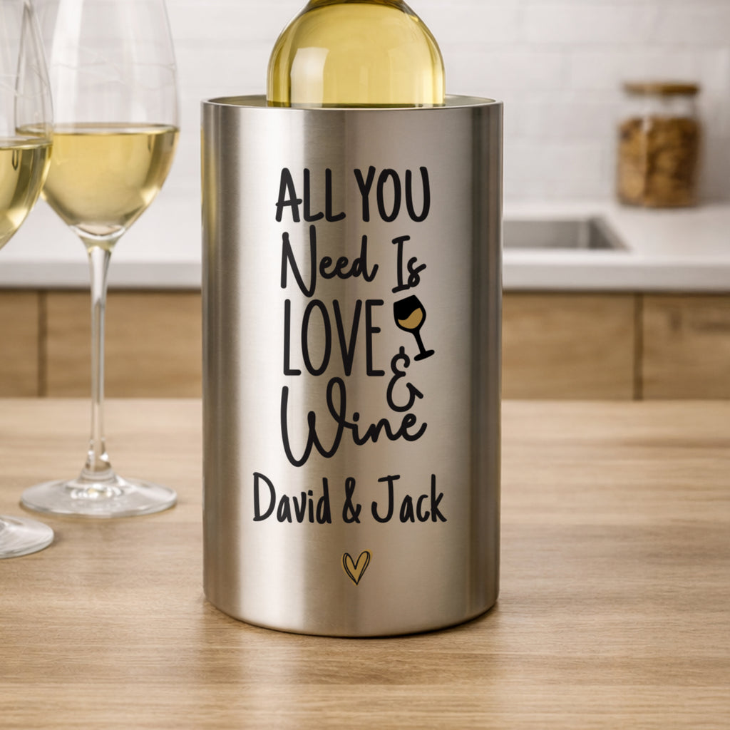 Personalised Love & Wine Cooler
