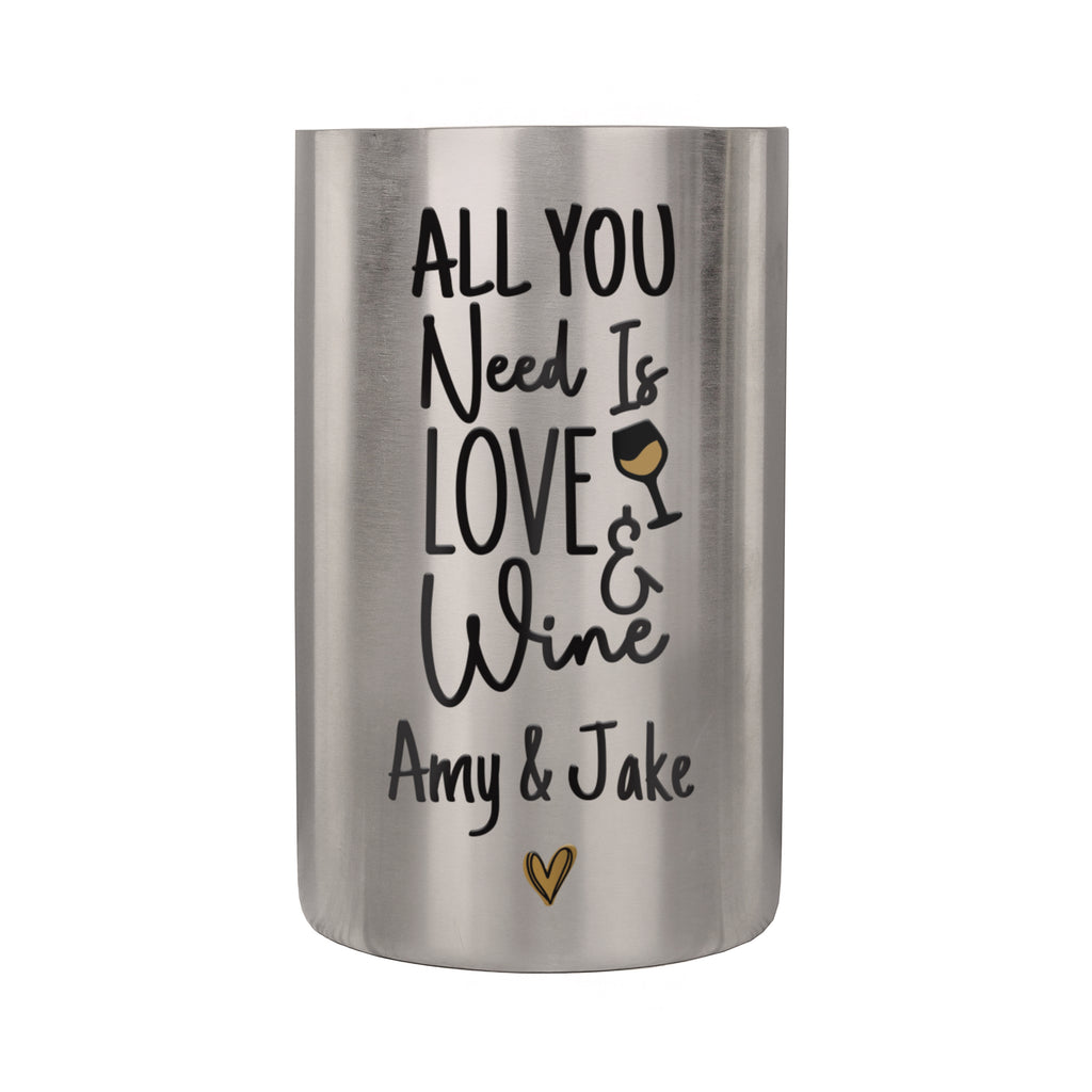 Personalised Love & Wine Cooler