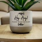 Personalised Botanical Flecked Plant Pot