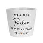 Personalised Gold Heart Large Plant Pot