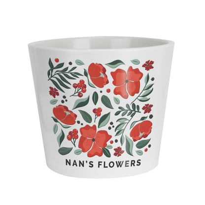 Personalised Poinsettia Large Plant Pot