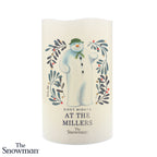Personalised The Snowman Botanical LED Candle