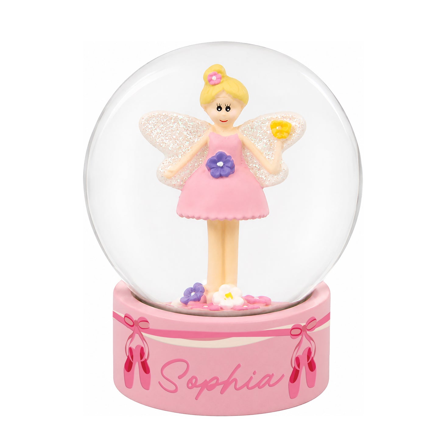 Personalised Ballet Shoes Fairy Snow Globe