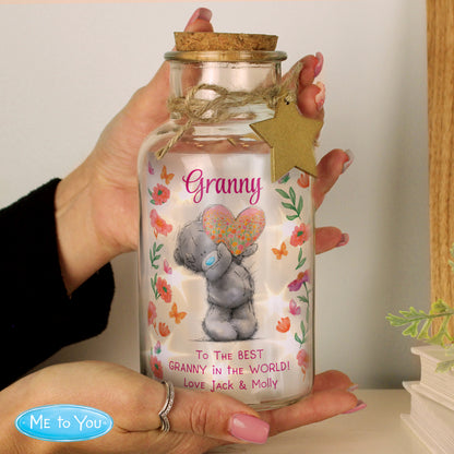Personalised Me to You Flowery LED Light Up Jar