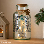 Personalised The Snowman Botanical LED Jar