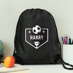 Personalised Football Banner Black Kit Bag