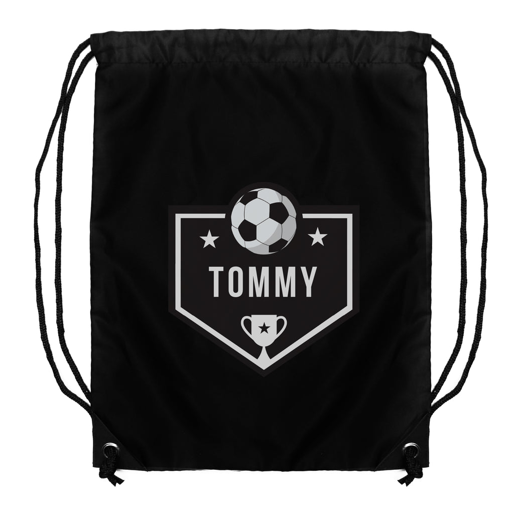 Personalised Football Banner Black Kit Bag