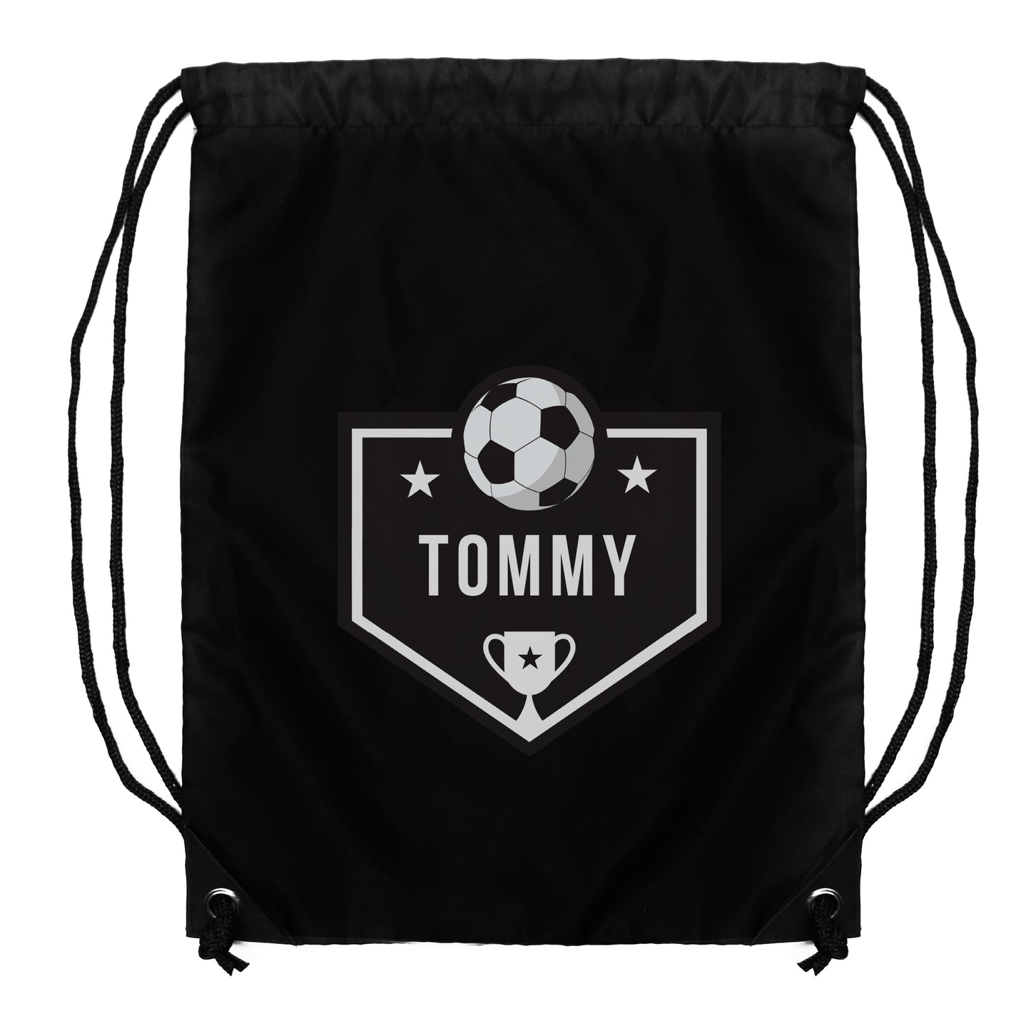 Personalised Football Banner Black Kit Bag