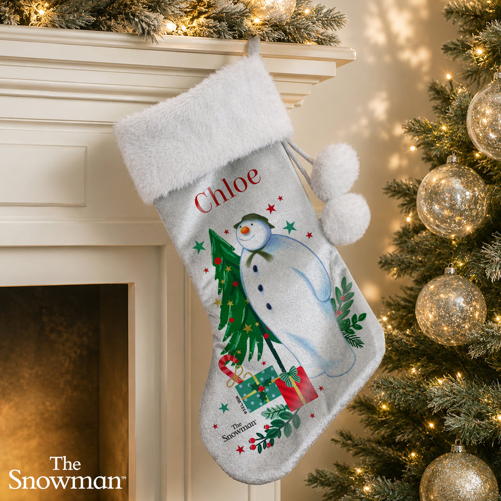 Personalised The Snowman Christmas Wishes Stocking