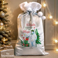 Personalised The Snowman Christmas Wishes Sack