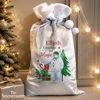 Personalised The Snowman Christmas Wishes Sack