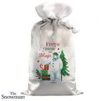 Personalised The Snowman Christmas Wishes Sack