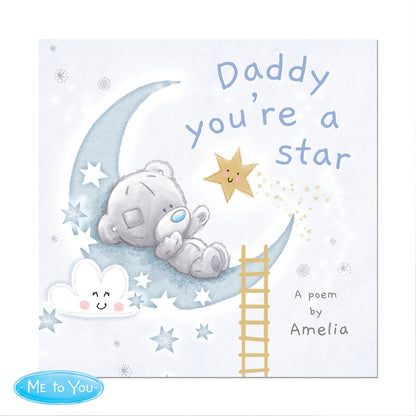 Personalised Tiny Tatty Teddy Daddy You're A Star Poem Book