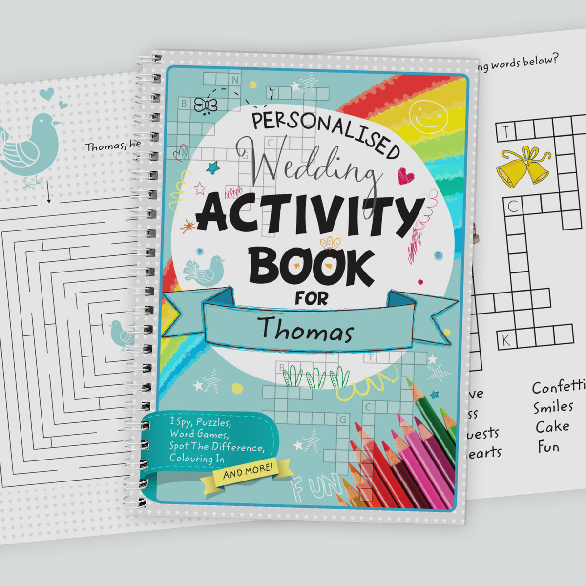 Personalised A5 Wedding Activity & Colouring Book