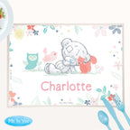 Personalised Tiny Tatty Teddy Woodland Animal Placemat
