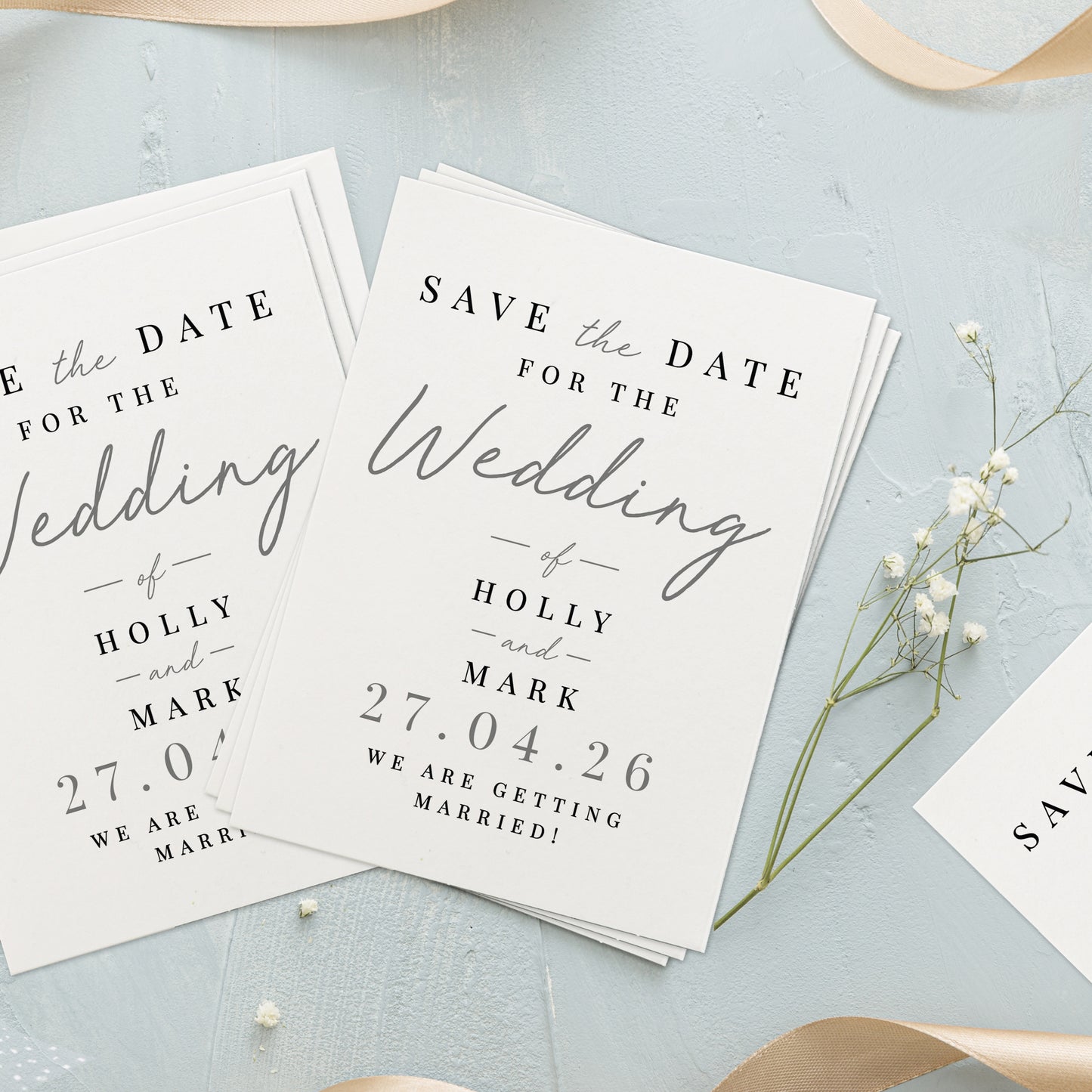 Personalised Set of 36 Wedding Save the Dates