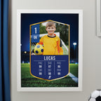 Personalised Photo Upload Football Card Football White Poster Frame