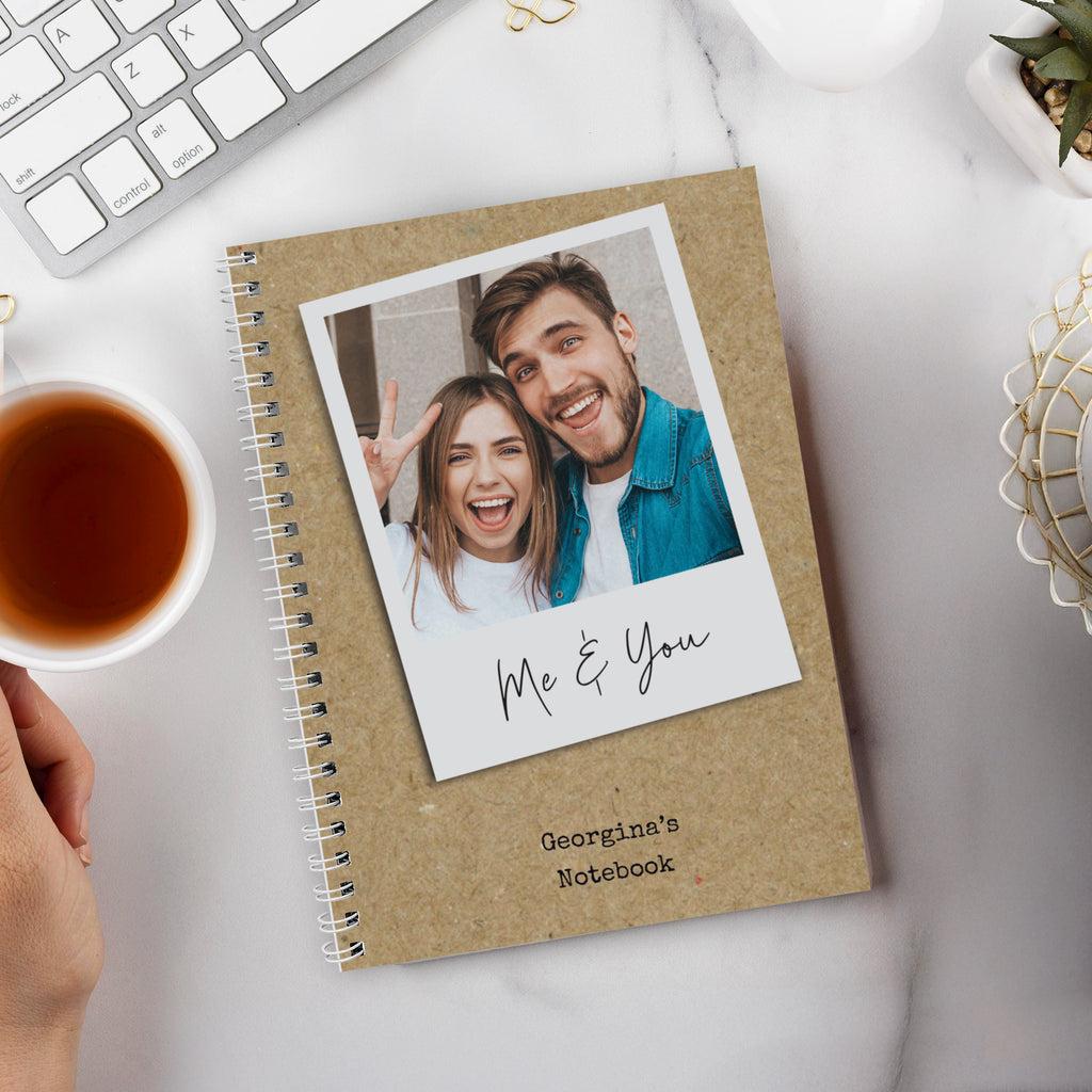 Personalised Photo Upload Polaroid Notebook