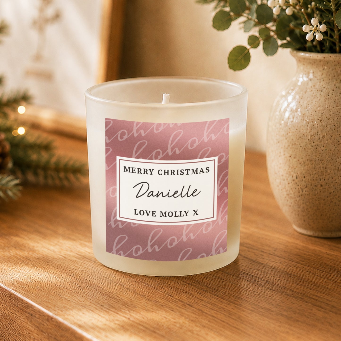 Personalised Ho Ho Ho Candle Jar