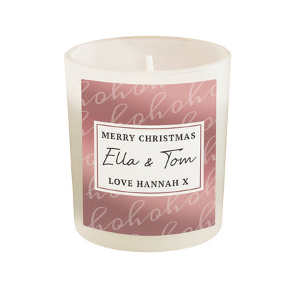 Personalised Ho Ho Ho Candle Jar
