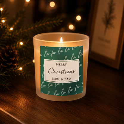 Personalised Fa La La Candle Jar