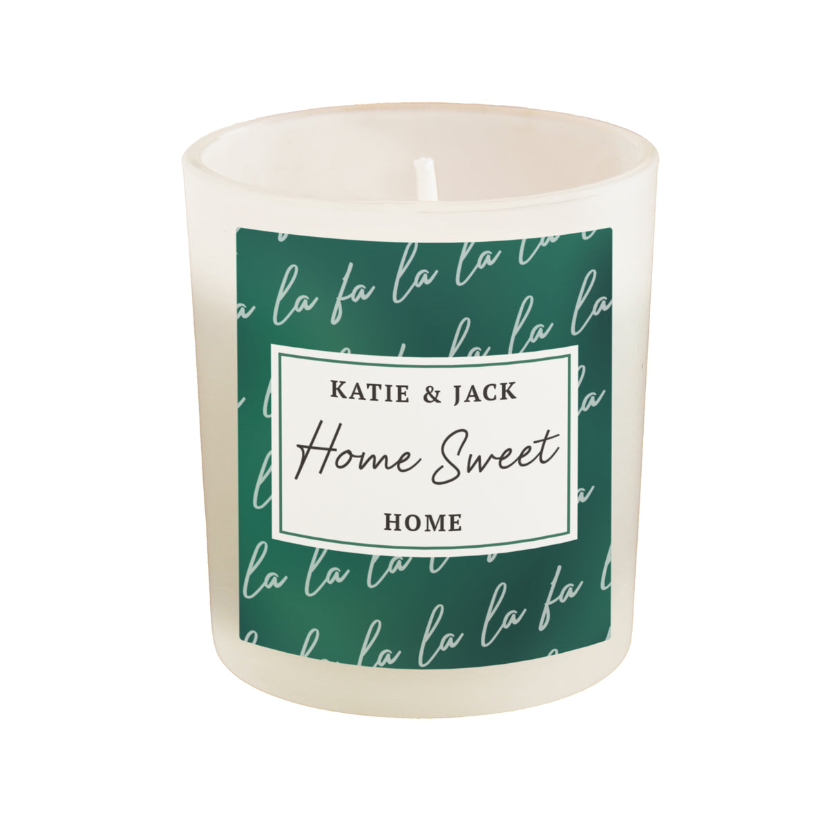 Personalised Fa La La Candle Jar