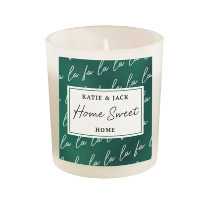 Personalised Fa La La Candle Jar