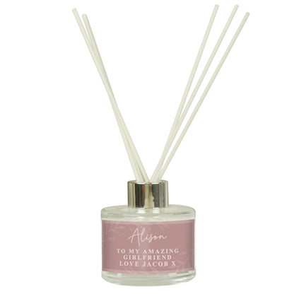 Personalised Dusky Pink Reed Diffuser