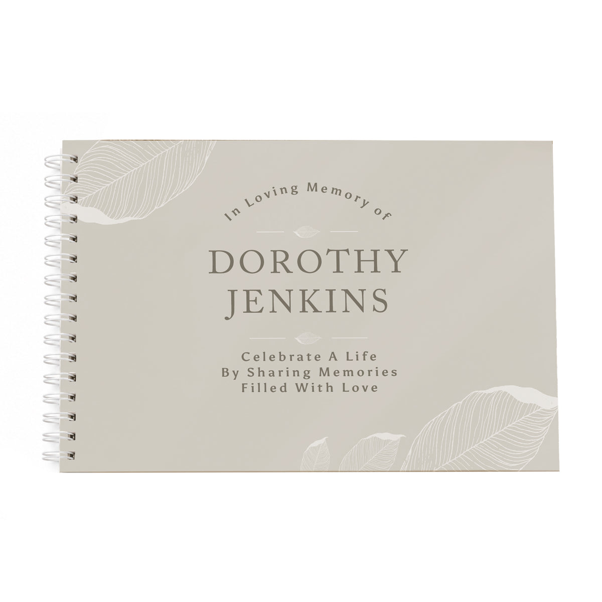 Personalised Memorial Guest Book