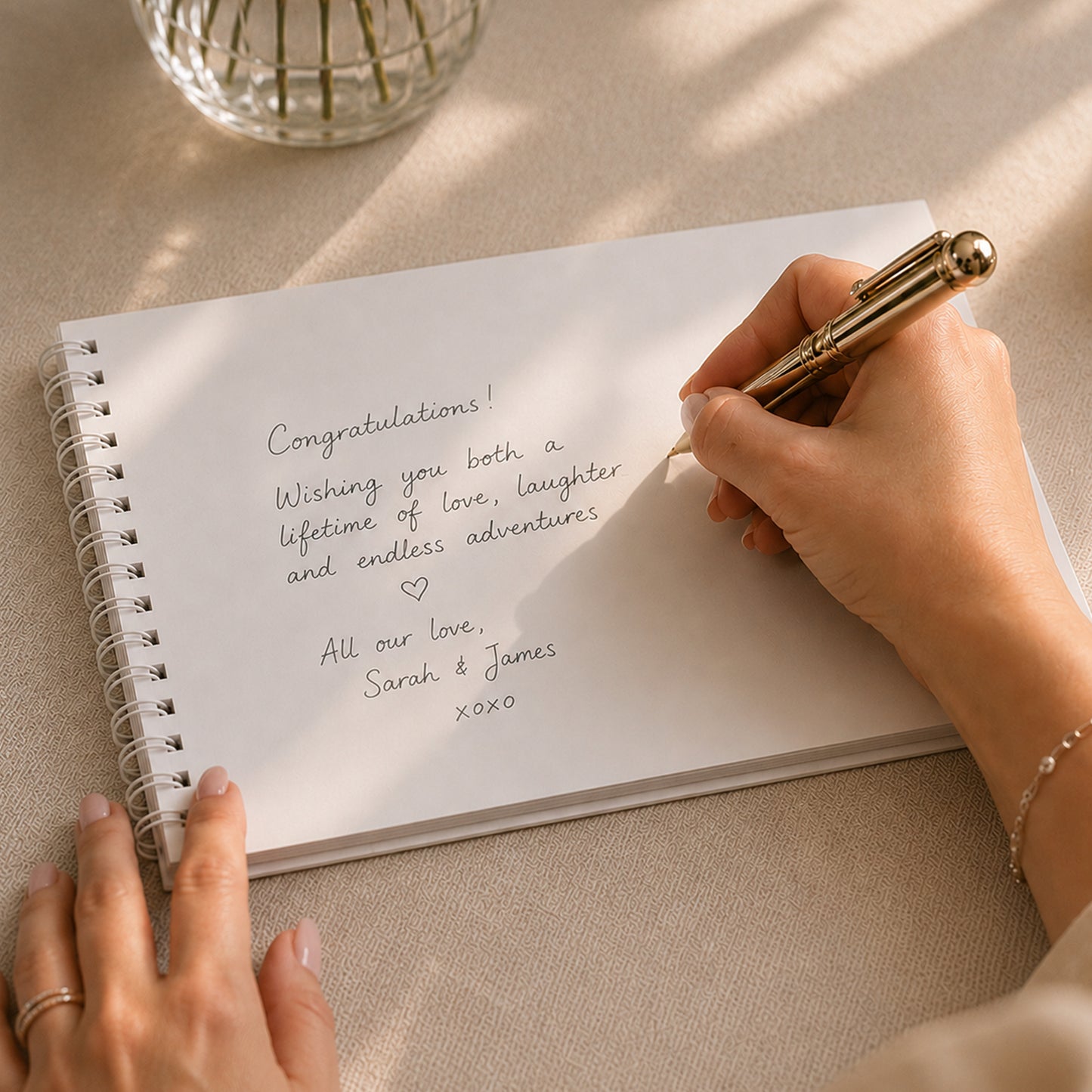 Personalised Natural Guest Book