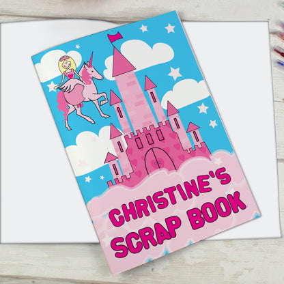 Personalised Princess & Unicorn - A4 Scrapbook