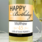 Personalised Happy Birthday White Wine