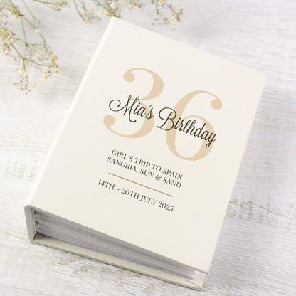Personalised Big Birthday 6x4 Photo Album with Sleeves