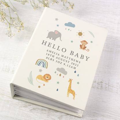 Personalised Safari Animals 6x4 Photo Album with Sleeves