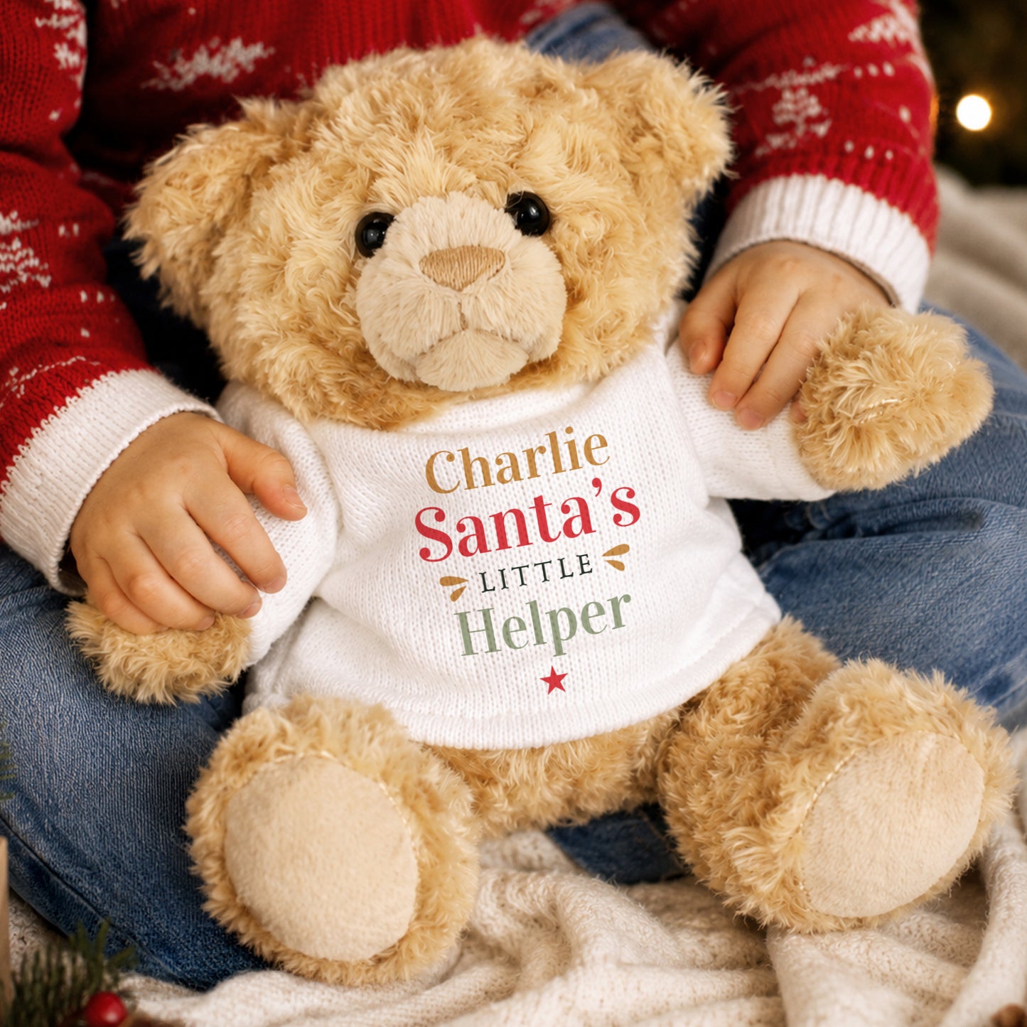 Personalised Santas Little Helper Teddy Bear