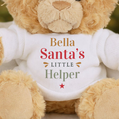 Personalised Santas Little Helper Teddy Bear