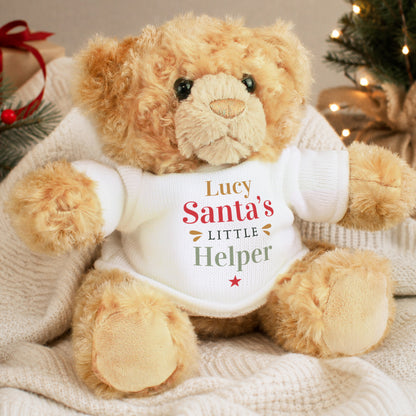 Personalised Santas Little Helper Teddy Bear
