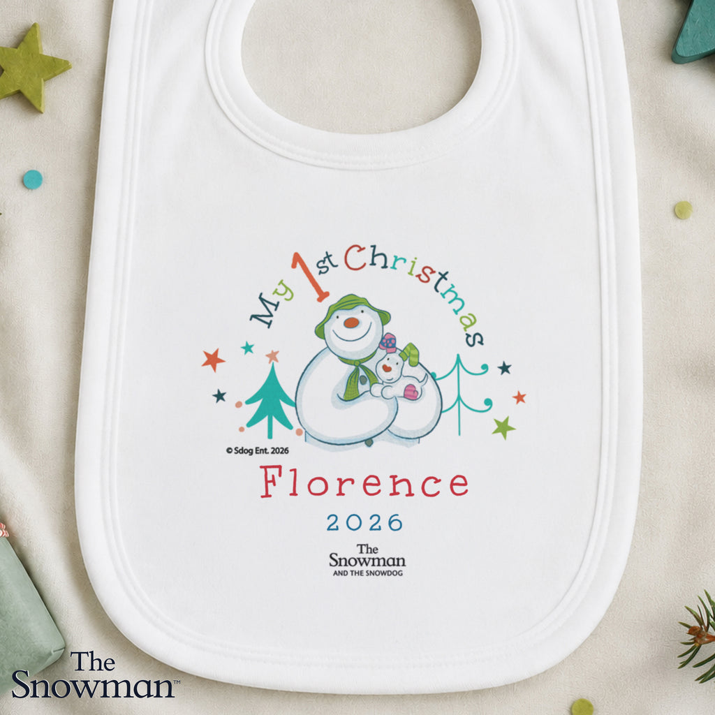 Personalised The Snowman My 1st Christmas Bib