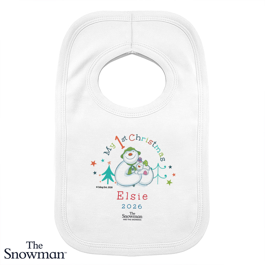 Personalised The Snowman My 1st Christmas Bib