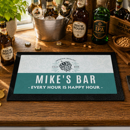 Personalised Craft Beer Bar Mat