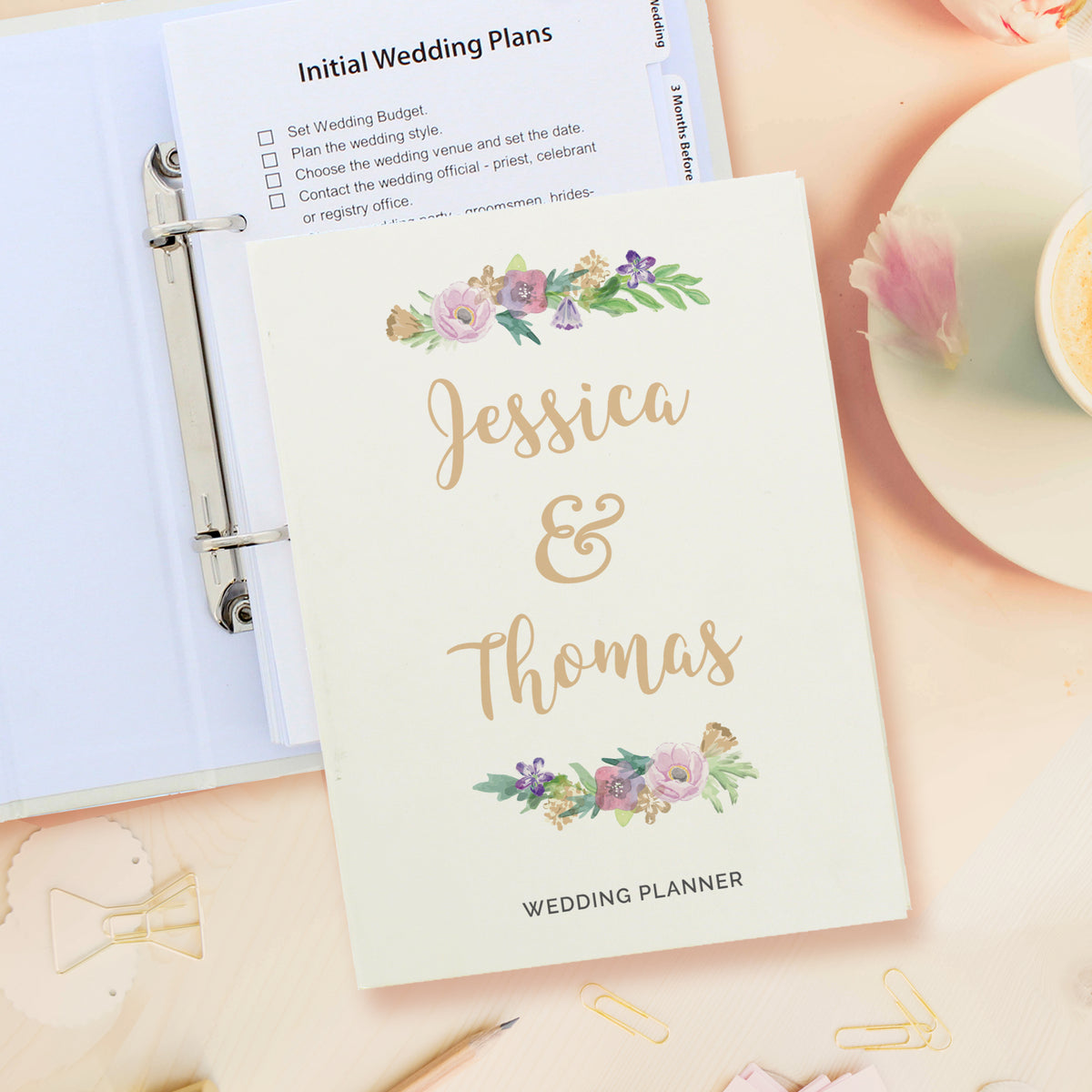 Personalised Floral Wedding Planner