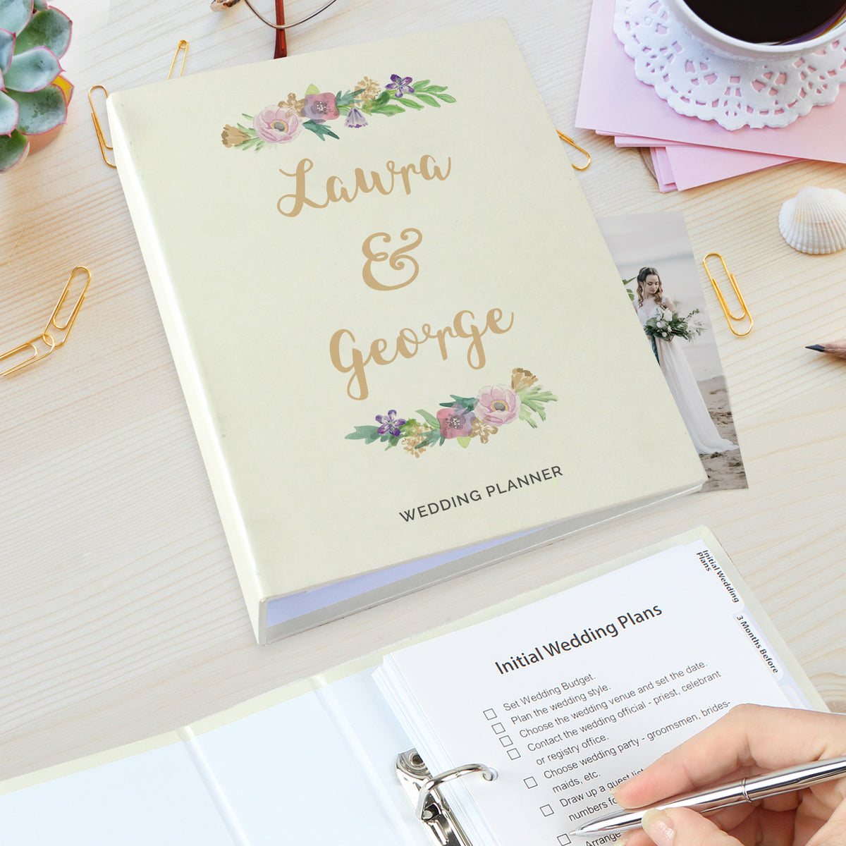 Personalised Floral Wedding Planner