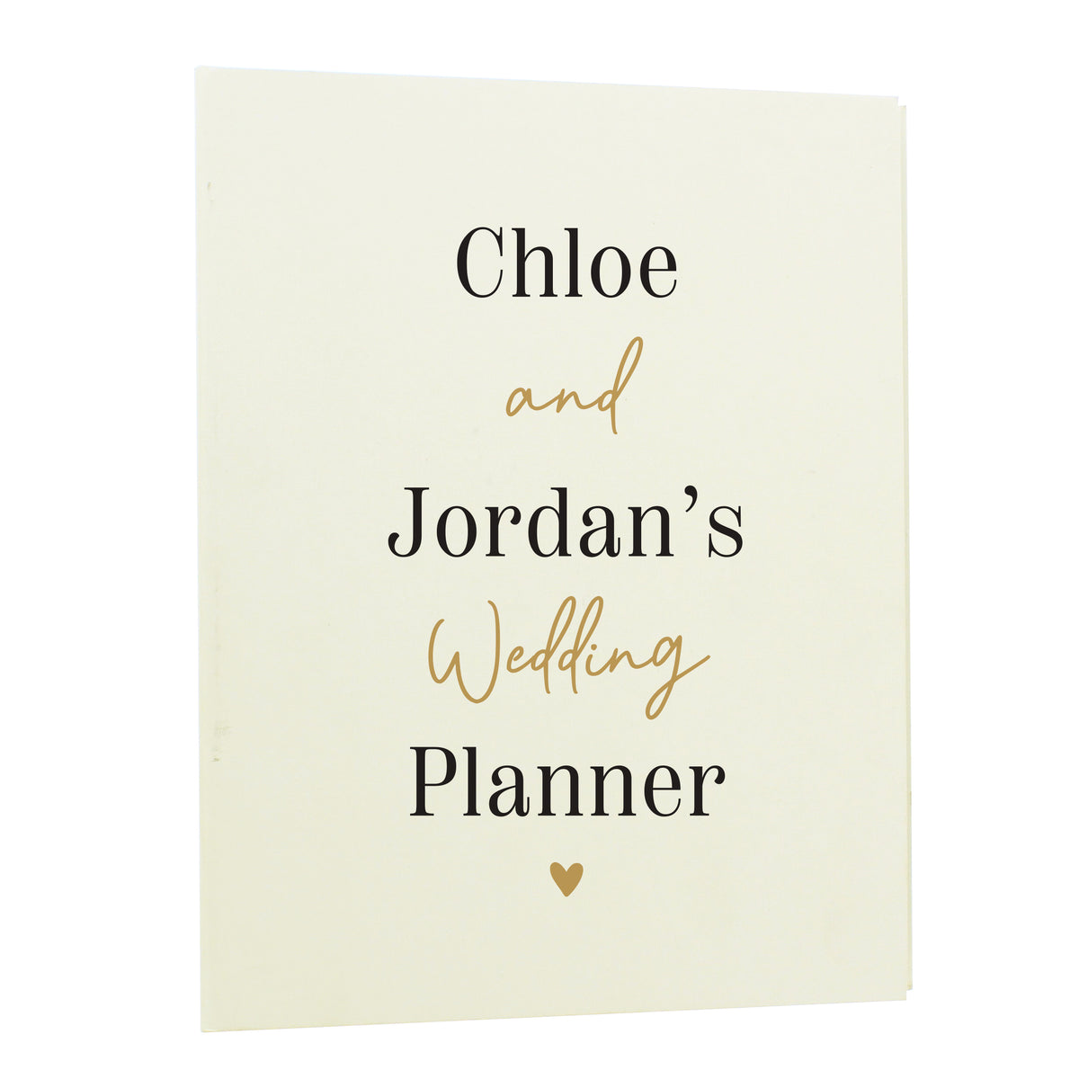 Personalised Black & Gold Wedding Planner