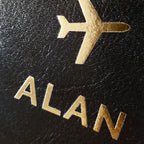 Personalised Gold Name Leather Passport Holders Set